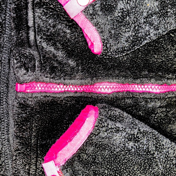 Youth XXS (5) Black Fleece North Face zip up jacket - Picture 3 of 5